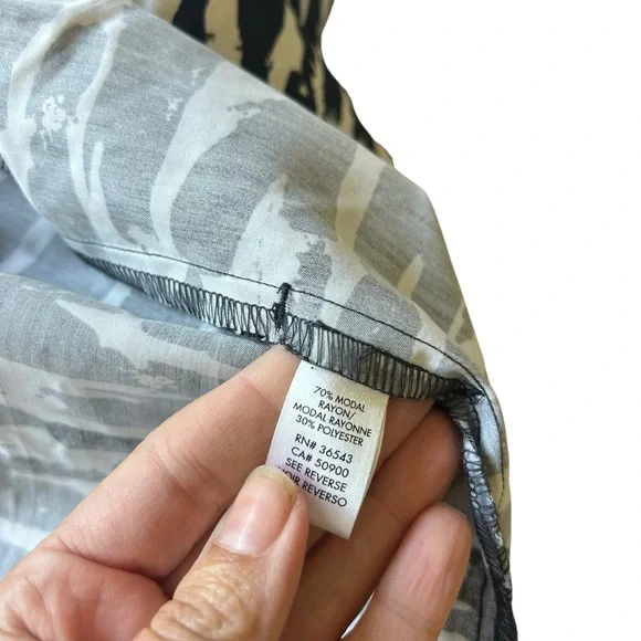 Calvin Klein black white sleeveless sheath dress size 6 zipper accent career - Picture 6 of 10